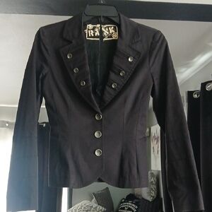 Stylish Gray Buttoned Women's Jacket